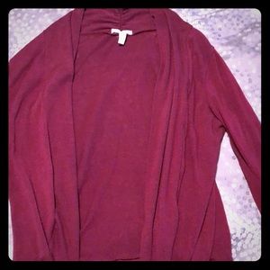 Burgundy wine colored cardigan